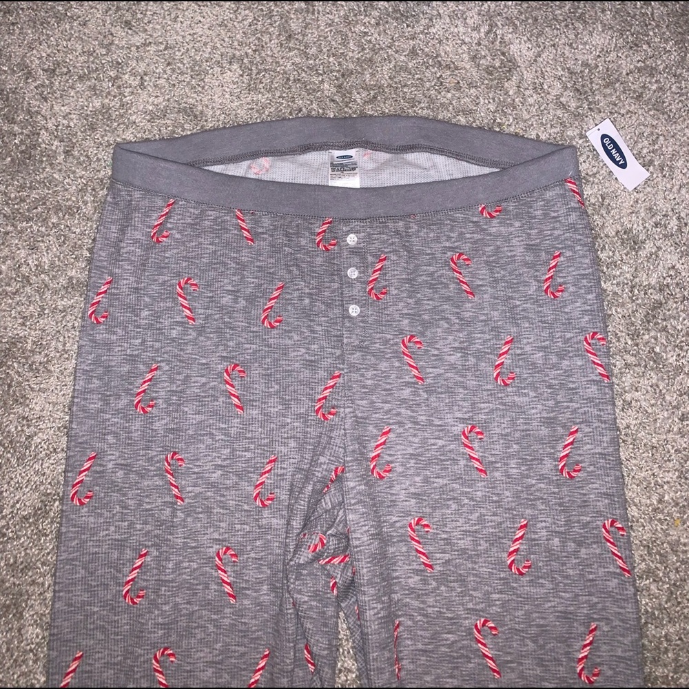 BRAND NWT Old Navy Gray Candy Cane Cropped Pants - Picture 4 of 10